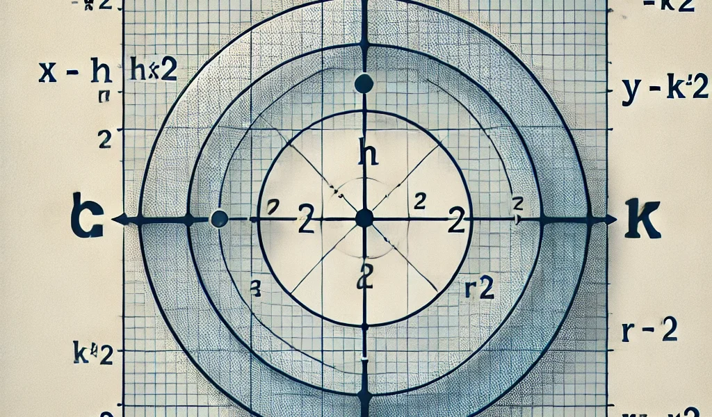 Dall·e 2024 09 14 22.44.32 A Clean And Educational Illustration Explaining The Standard Equation Of A Circle. The Image Features A Circle On A Coordinate Plane With Labeled Axes