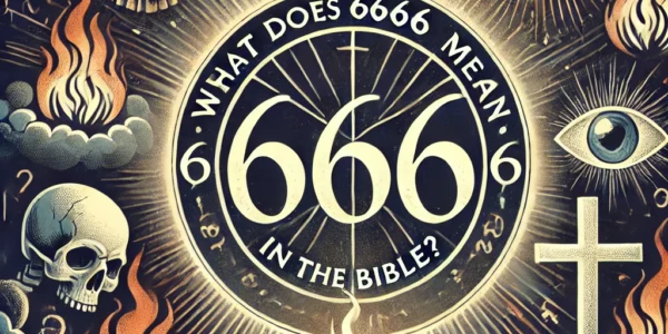 Dall·e 2024 09 15 21.16.51 An Illustration Exploring The Theme 'what Does 6666 Mean In The Bible '. The Image Features Biblical Symbolism, With The Number 6666 Prominently Displ