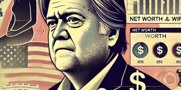 Dall·e 2024 09 15 21.49.03 An Illustration On The Theme 'steve Bannon Net Worth And Wife A Look At The Life Of A Controversial Political Figure'. The Image Should Feature Steve